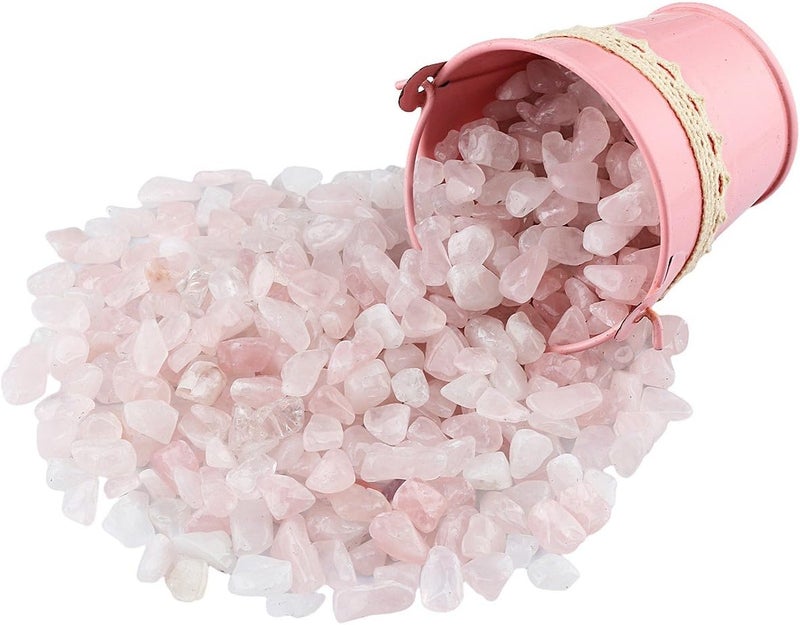 rockcloud 1 lb Rose Quartz Small Tumbled Chips Crushed Stone Healing Reiki Crystal Jewelry Making Home Decoration - Image 4